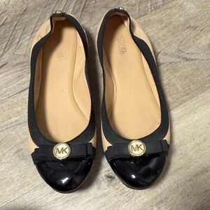 Michael Kors Two-Tone Flats with Logo Accent